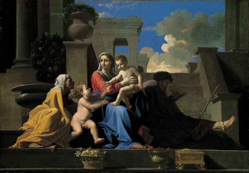 La Sainte Famille à l'escalier, Nicolas Poussin, (1648), Cleveland Museum of Art